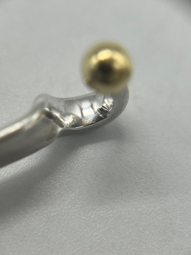 ティファニー TIFFANY フックアンドアイ バングル SV YG コンビ