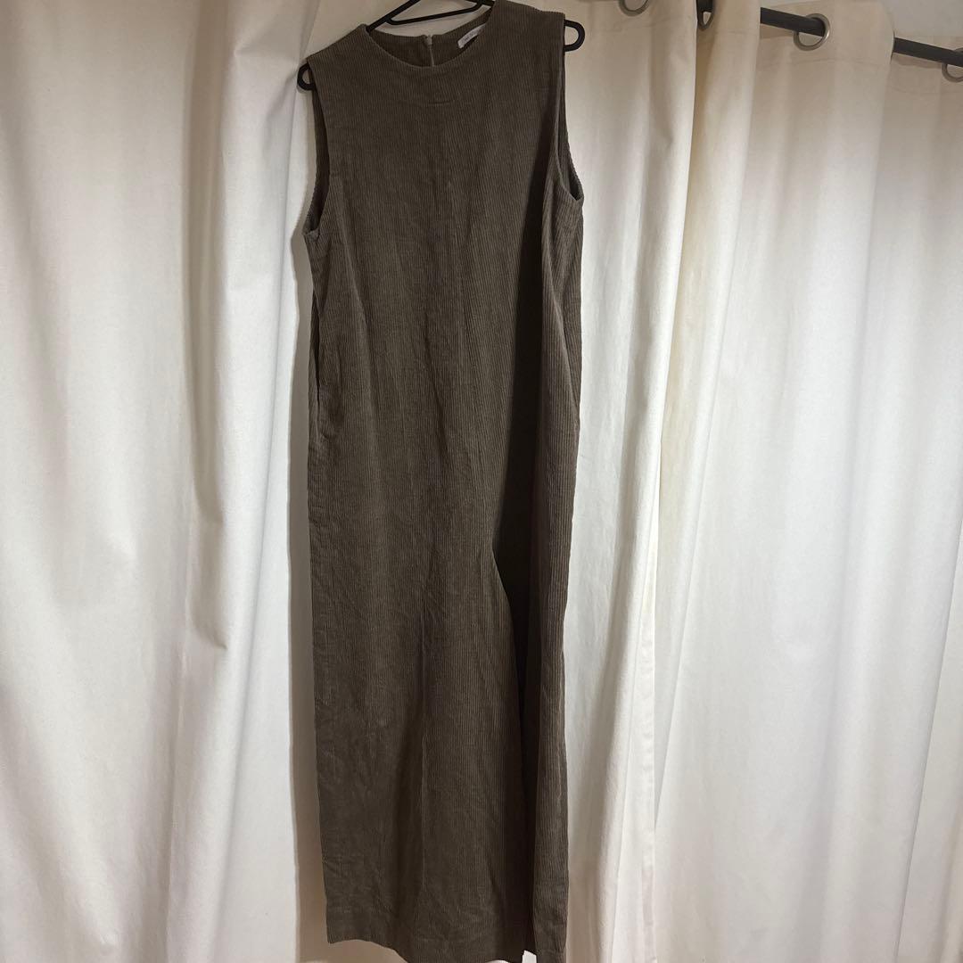 美品 ito fukuokaグレーブラウン コーデュロイ サロペット