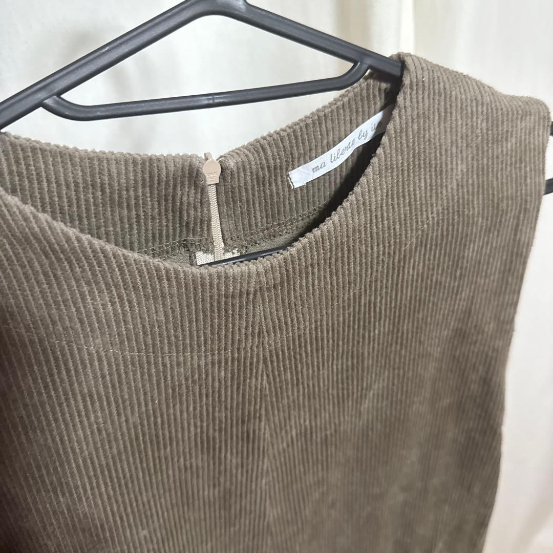 美品 ito fukuokaグレーブラウン コーデュロイ サロペット