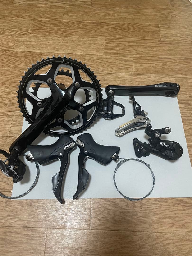 105コンポセット、カーボンホイールセット