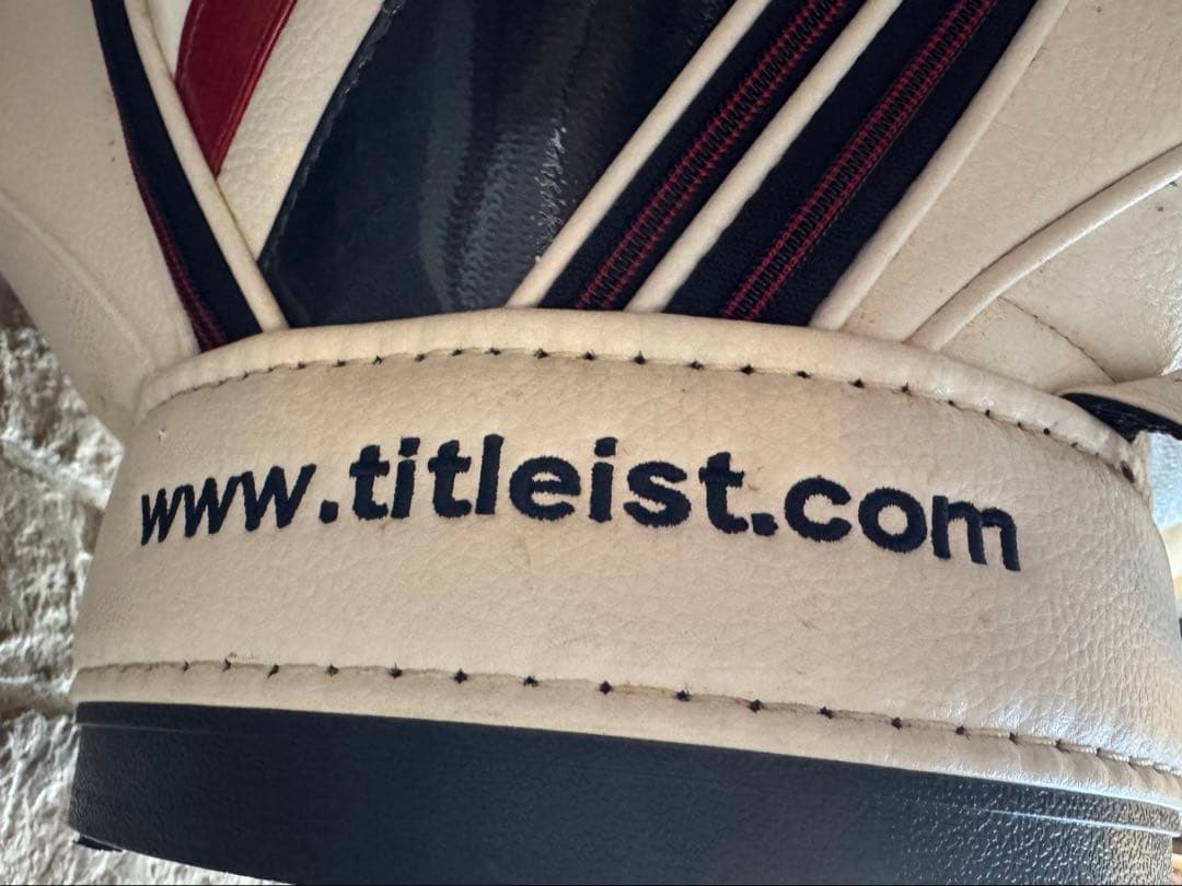 希少　『大容量』　Titelist タイトリスト　キャディバッグ　ホワイト　刺繍