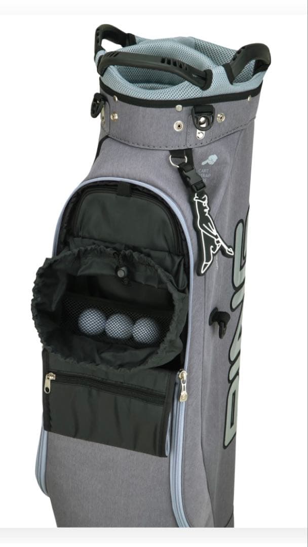 PING グレー キャディバッグ フード付き　CB-P2302 ワンポケット