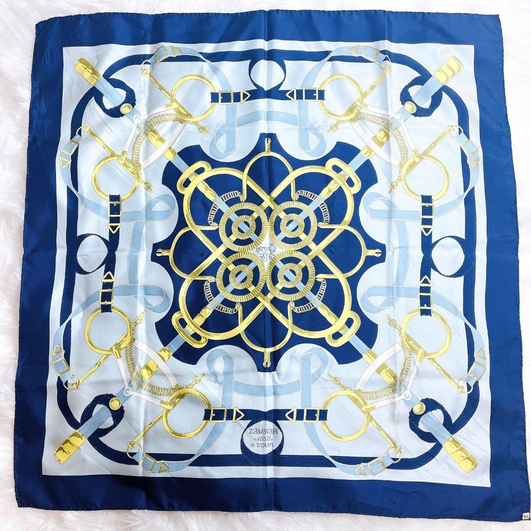 エルメス HERMES カレ90 Eperon D'or 黄金の拍車 スカーフ