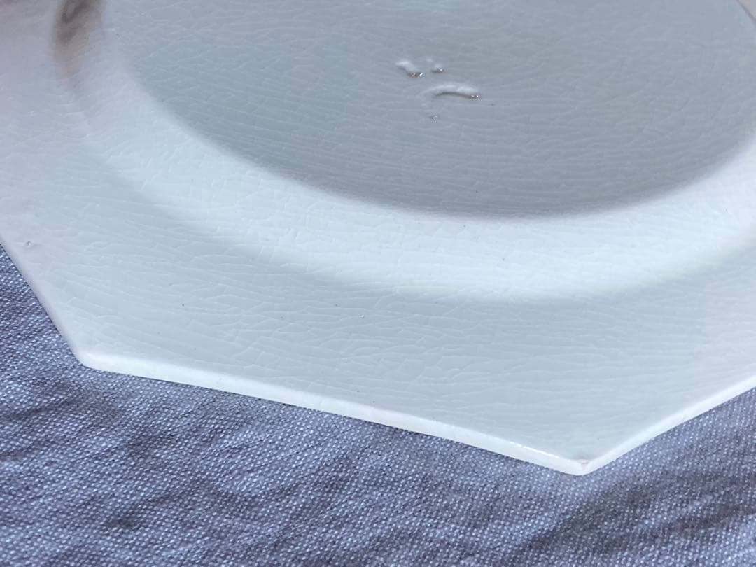 フランス アンティーク クレイユモントロー オクトゴナル ディナープレート