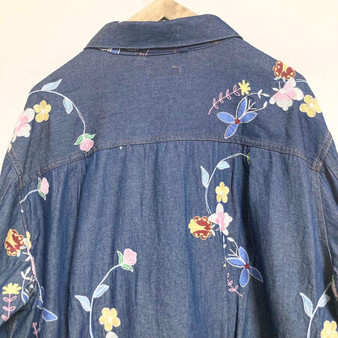Lサイズ！ENGINEEREDGARMENTS フローラルエンブロイジャケット