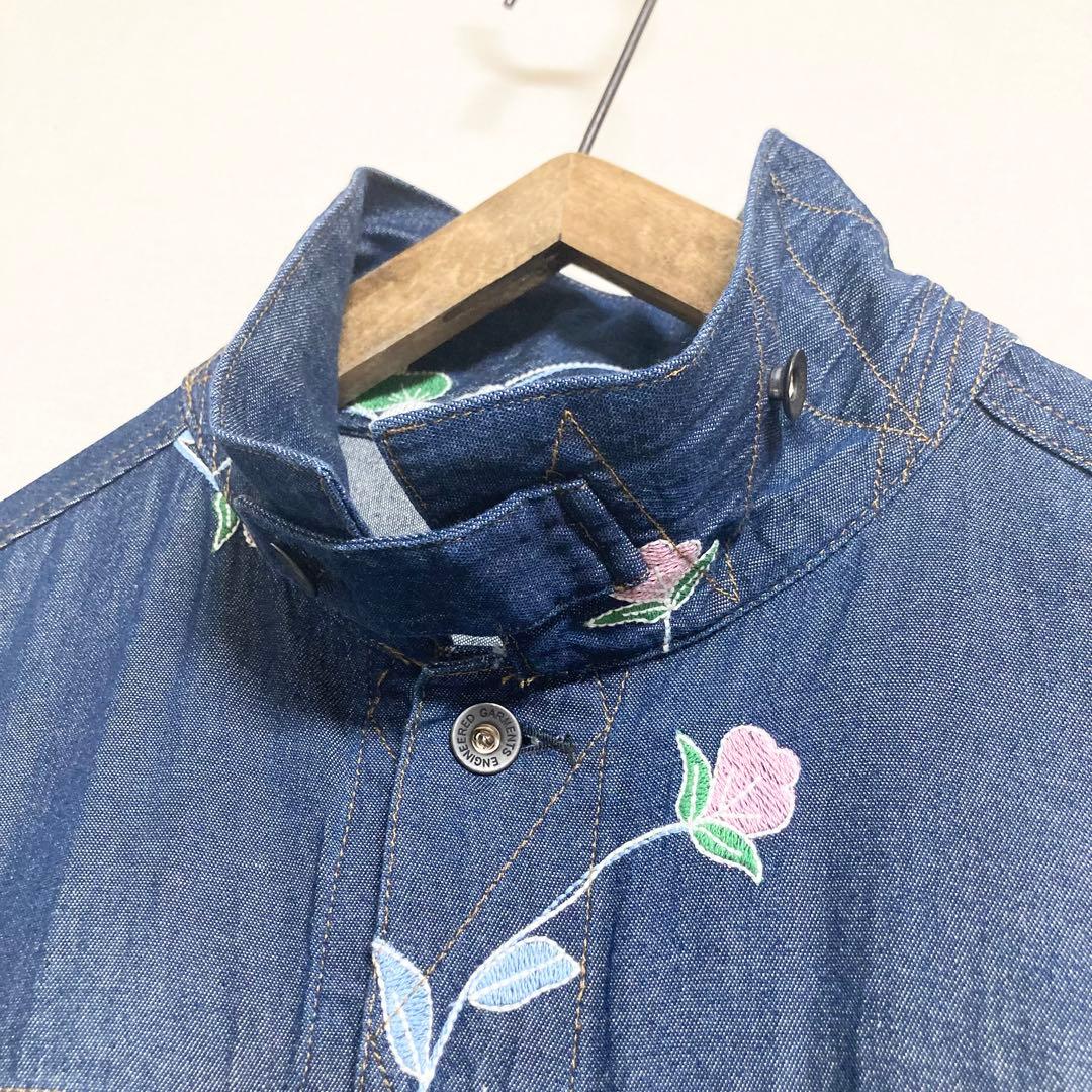 Lサイズ！ENGINEEREDGARMENTS フローラルエンブロイジャケット