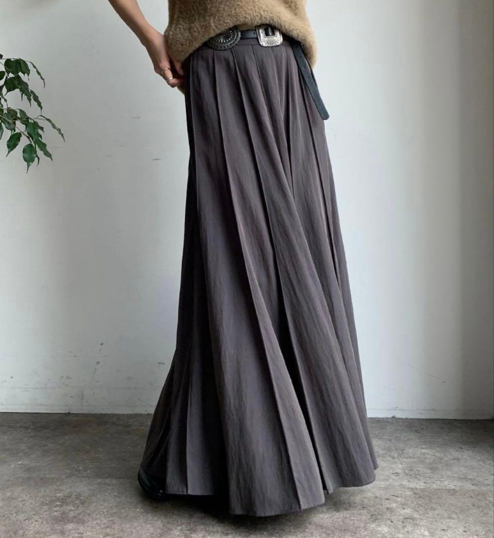 DOUDOU パネルプリーツスカート