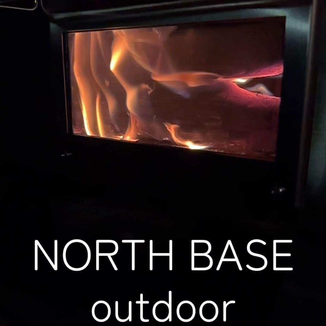 NORTHBASE薪ストーブ キャンプ 3面ガラス ステンレス アウトドア 焚火