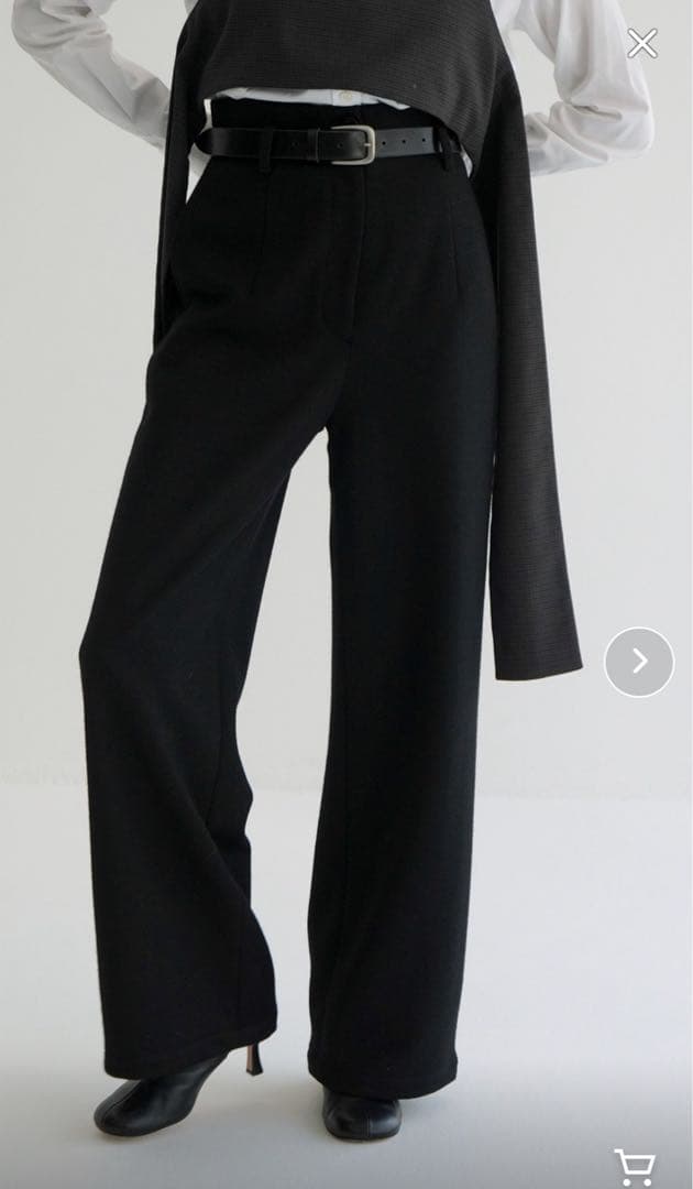 CLANE HIGH WAIST WIDE PANTS - パンツ激安