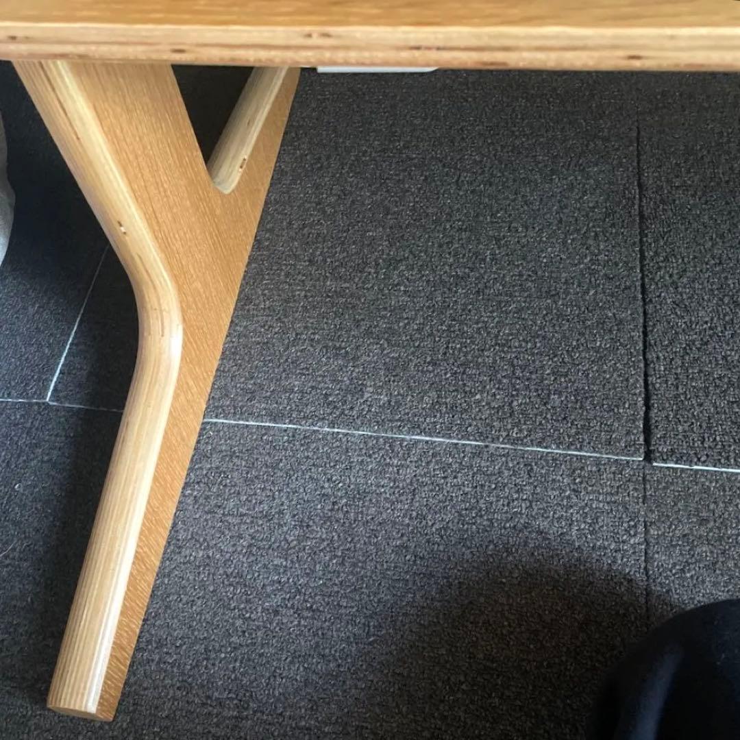 【完成形】無印良品 リビングでもダイニングでもつかえるテーブル　オーク材