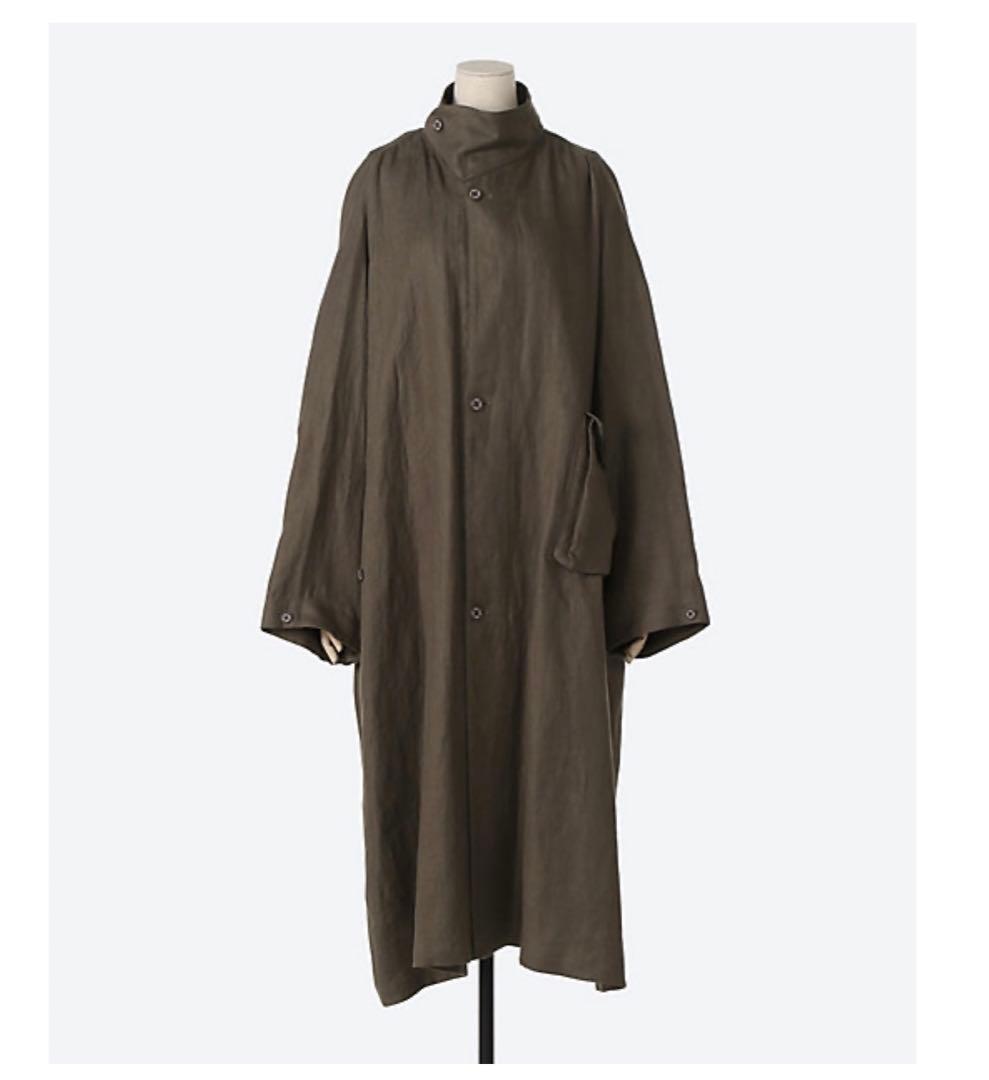 HYKE】伊勢丹別注LINEN MILITARY COAT ロングマキシ丈
