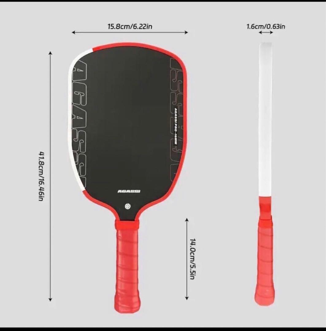 新品‼︎ GRAF PRO 16mm ピックルボール パドル 218g