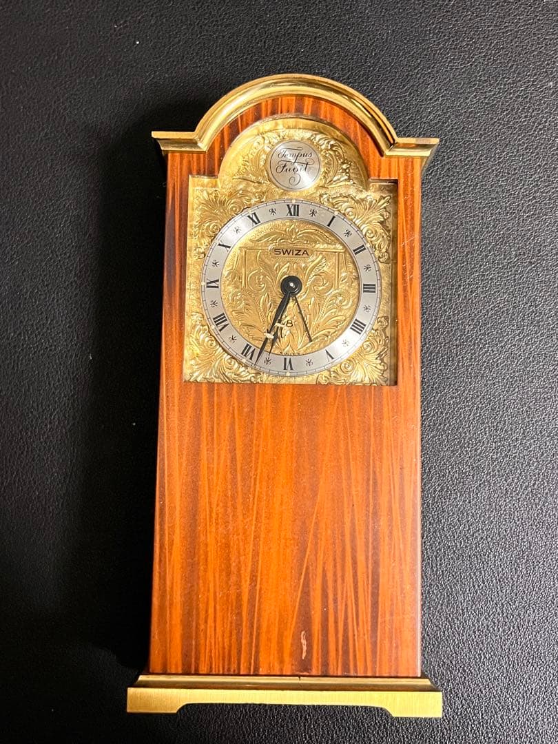 『希少品』SWIZA ゼンマイ式 置時計 アンティーク スイス製