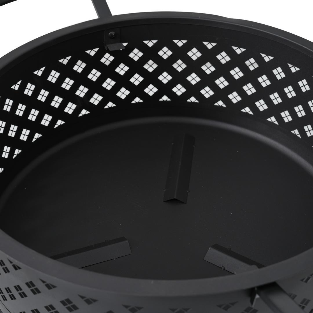 迅速発送！焚き火台　キャンプグッズ　二次燃焼　バーベキューコンロ　BLACK