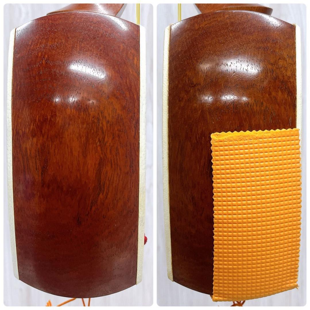 三味線 細棹 丸打胴 動物皮 ハードケース・撥・駒付き 和楽器 皮