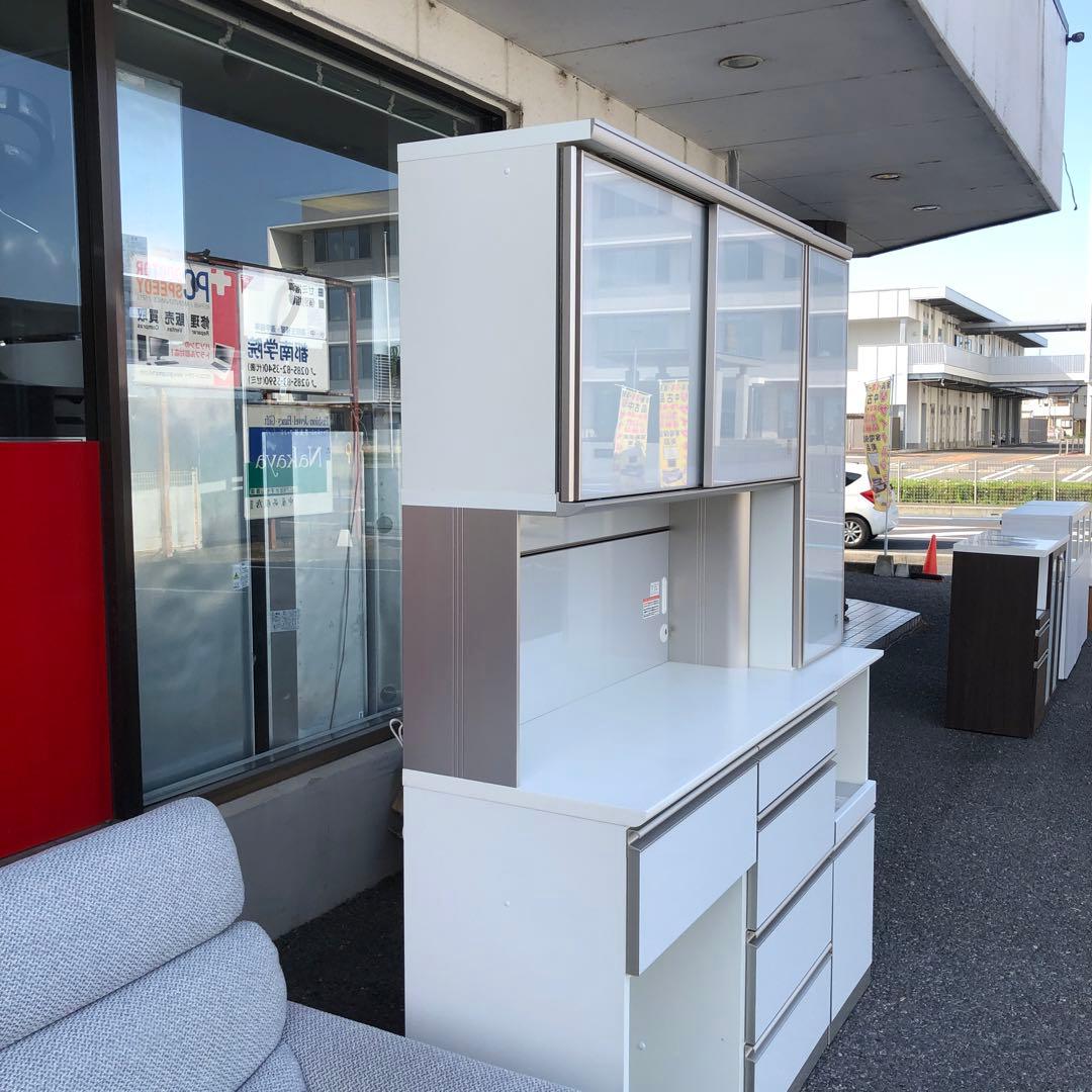 綾野製作所 AYANO 食器棚 ホワイト 全収納ソフトクローズ付き