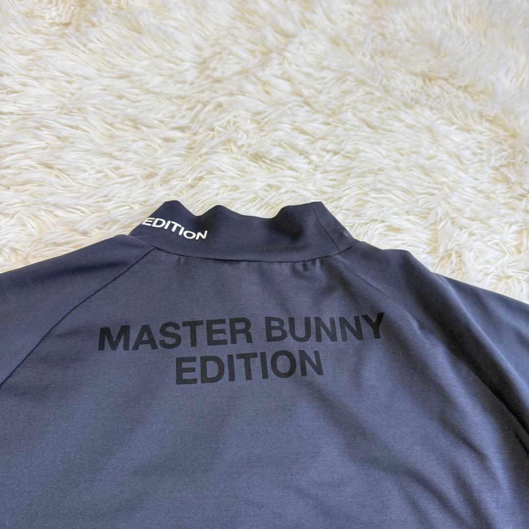 【マスターバニー】美品 モックネック ビックロゴ ネイビー 1サイズ レディース