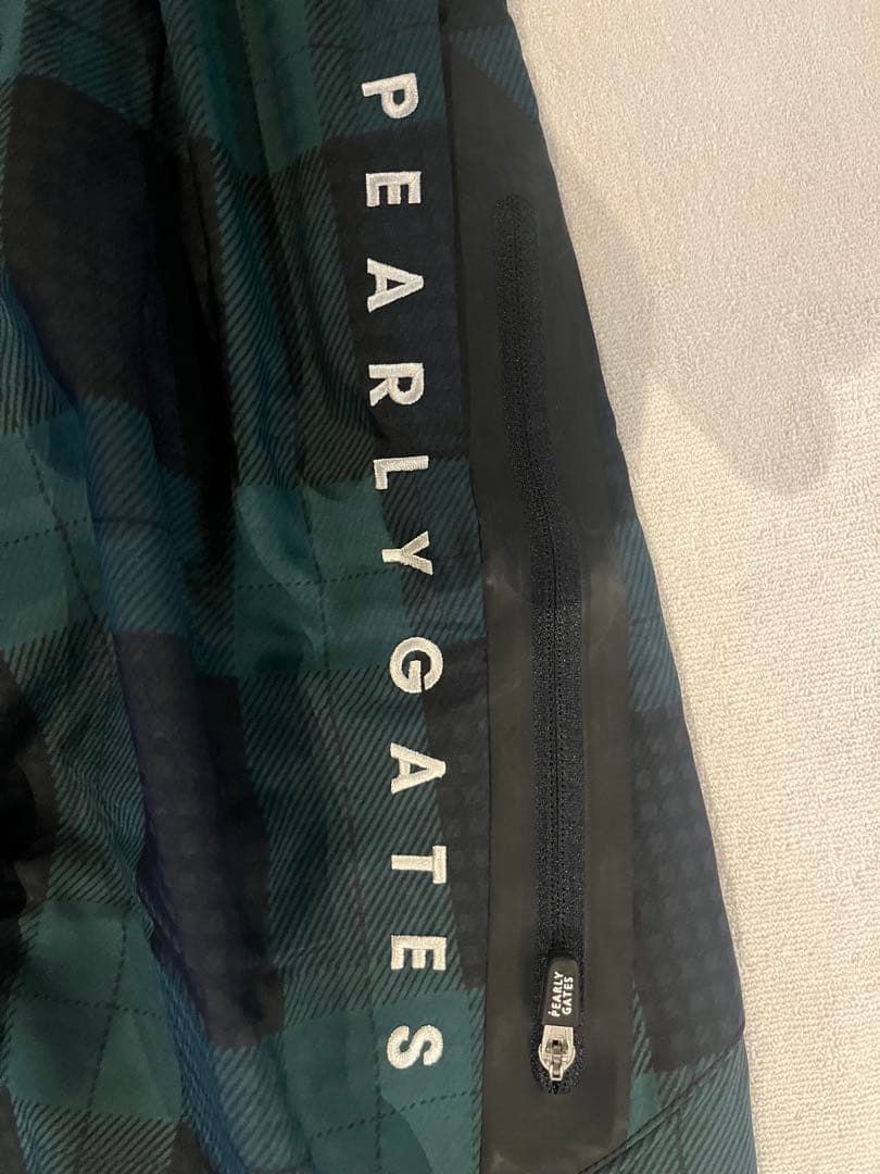 パーリーゲイツ 防風グリーン・ブラック チェックパンツ サイズ4