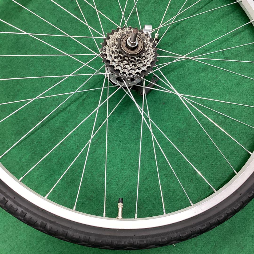 後ホイール 700x42c 外装6段 リア ON タイヤ付 ローラーブレーキ付