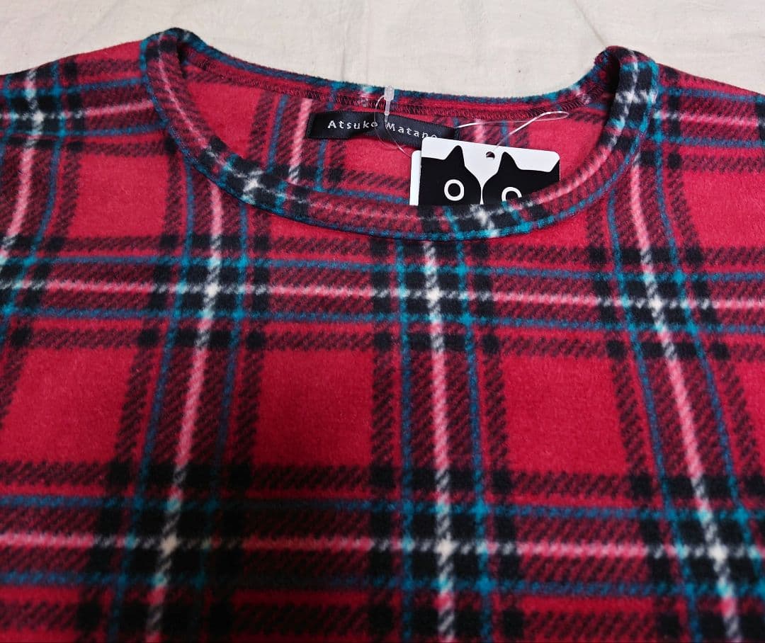 新品タグ付き マタノアツコ パジャマ ルームウェア フリース チェック LL