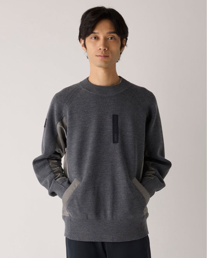 メンズウェア BRIEFING GOLF DOCKING CREWNECK KNIT M