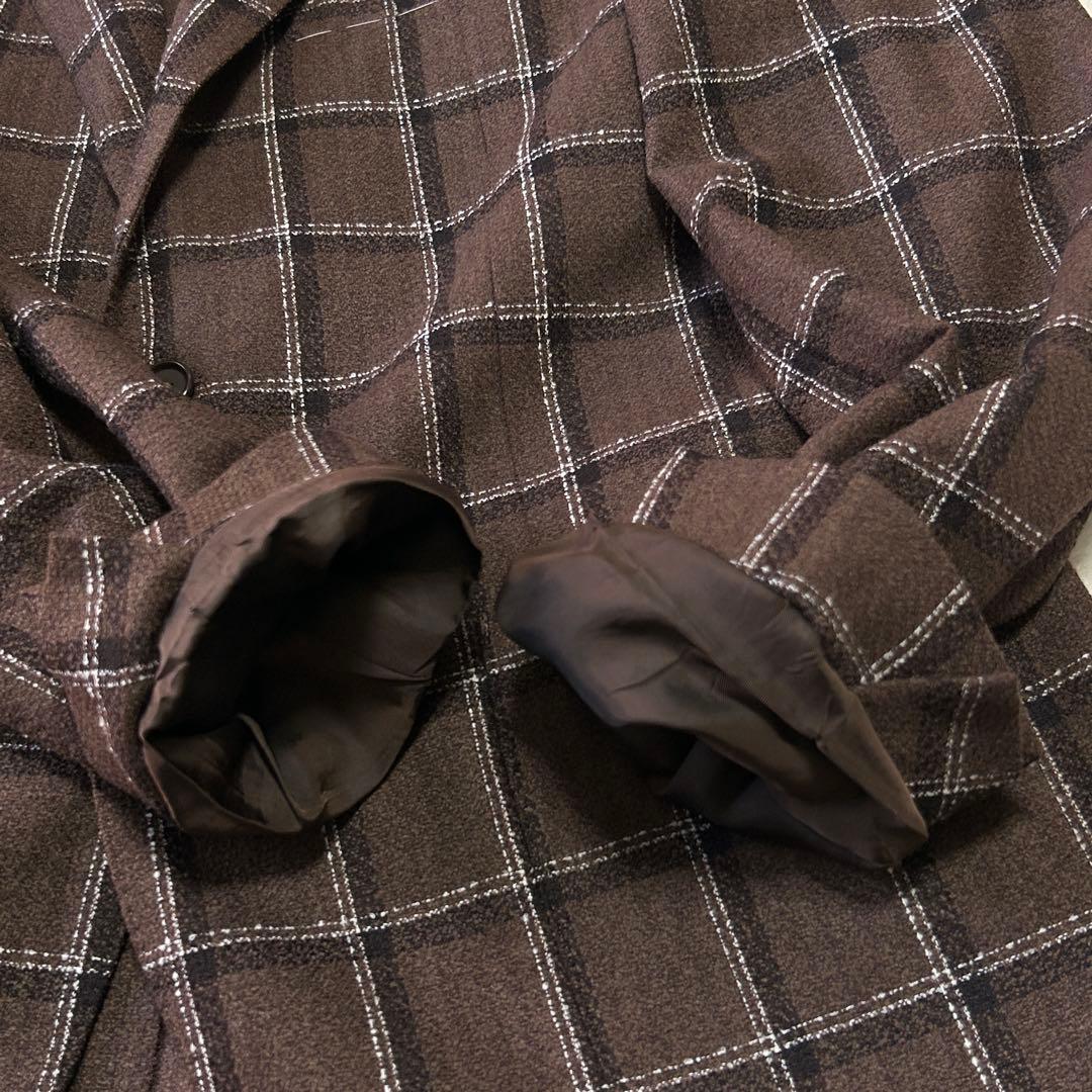 美品 ユナイテッドアローズ ウィンドペン チェック ウール ジャケット