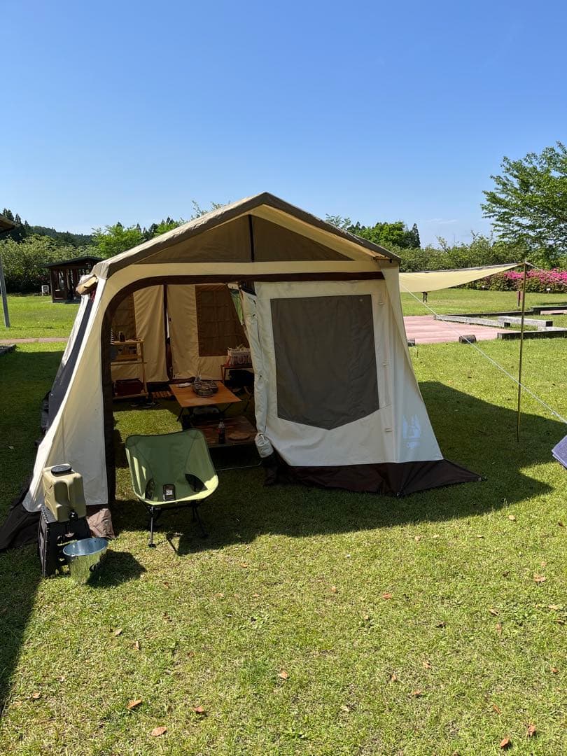 ロッジシェルターT/C ベージュ・ブラウン　ポールのみ　2/2