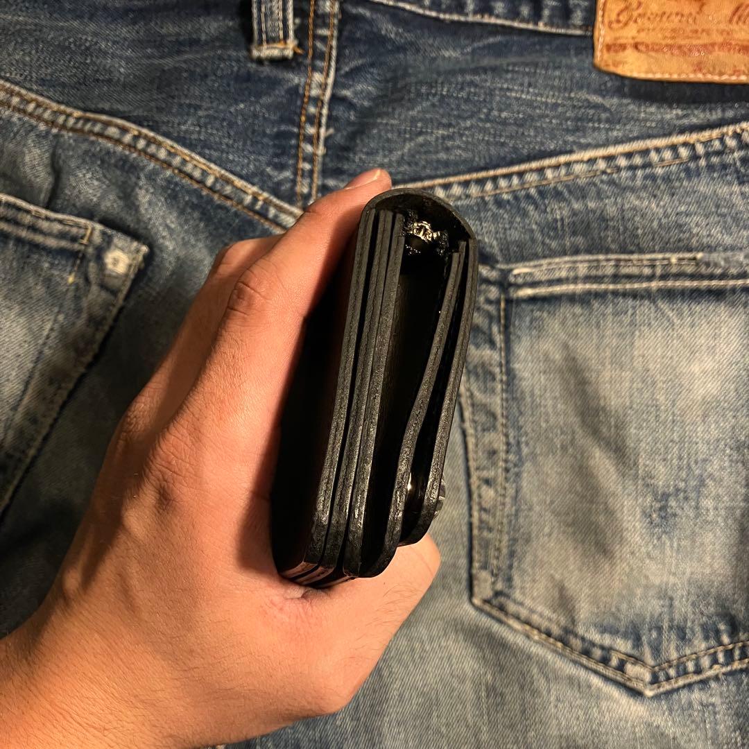 お札が折れない！ミドルトラッカーウォレット アポロコンチョ シルバー