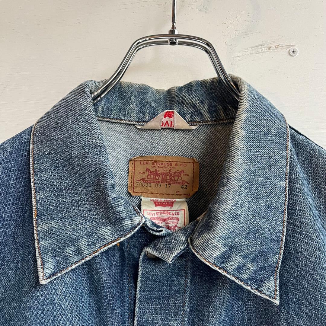 80s フランス製 Levis デニムジャケット 古着 ヴィンテージ 70500