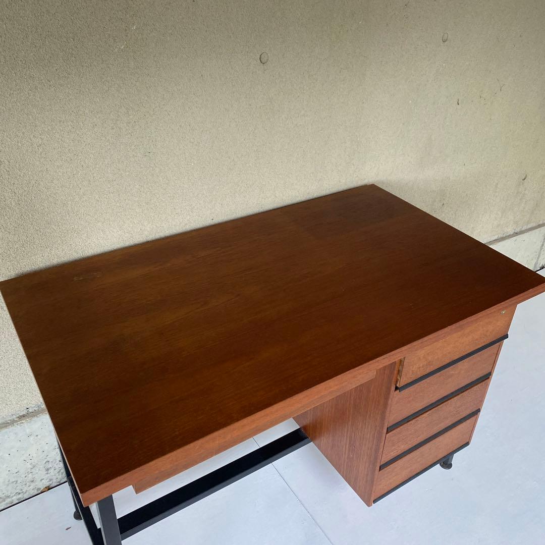 送料込み ジャパニーズモダン チーク 高さ調整式 デスク 机