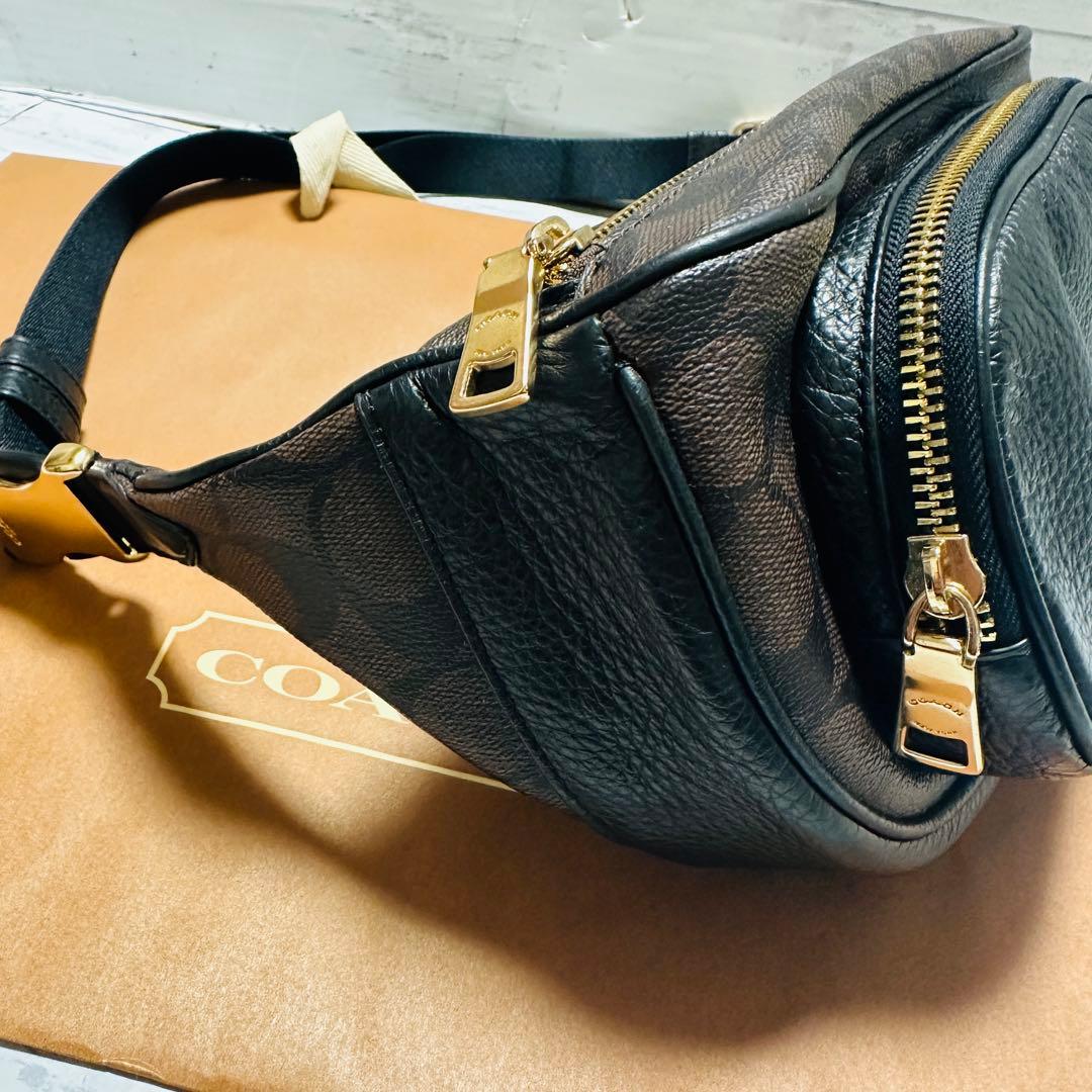 【美品】COACH ボディバッグ ウエストバッグ シグネチャー 6548