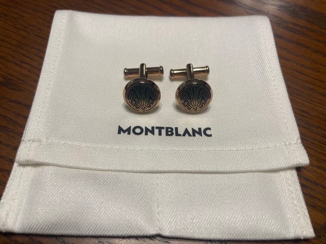 【新品未使用】MONTBLANC 幾何学模様 カフリンクス