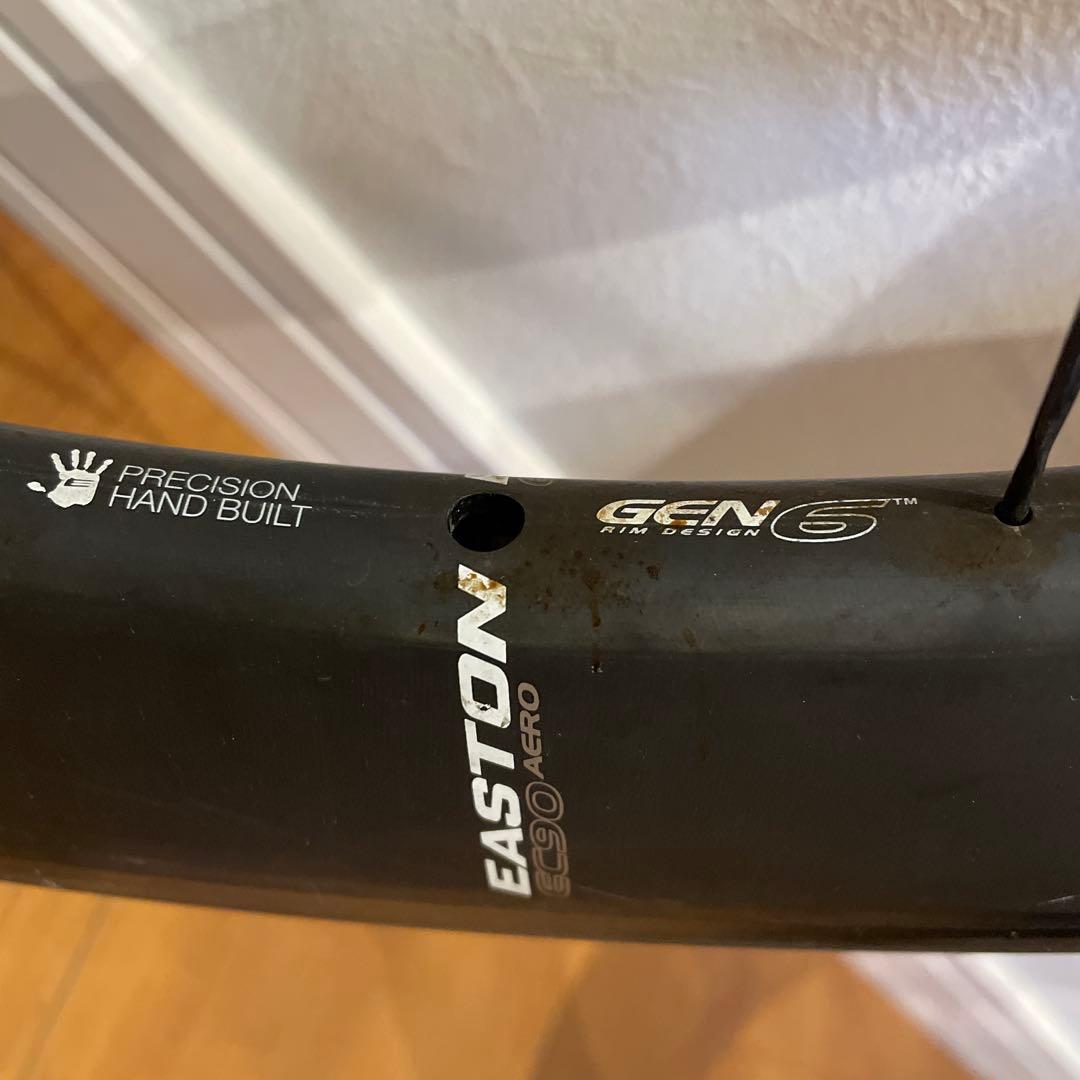 難あり EASTON EC90 AERO チューブラー ホイール シマノフリー