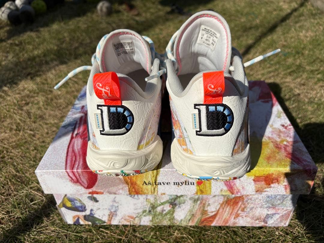 LI-NING ABPV009-3バスケットシューズ ホワイト/マルチカラー