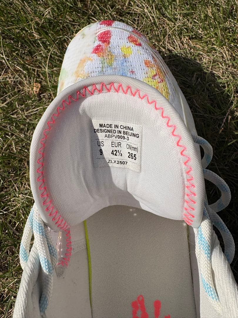 LI-NING ABPV009-3バスケットシューズ ホワイト/マルチカラー