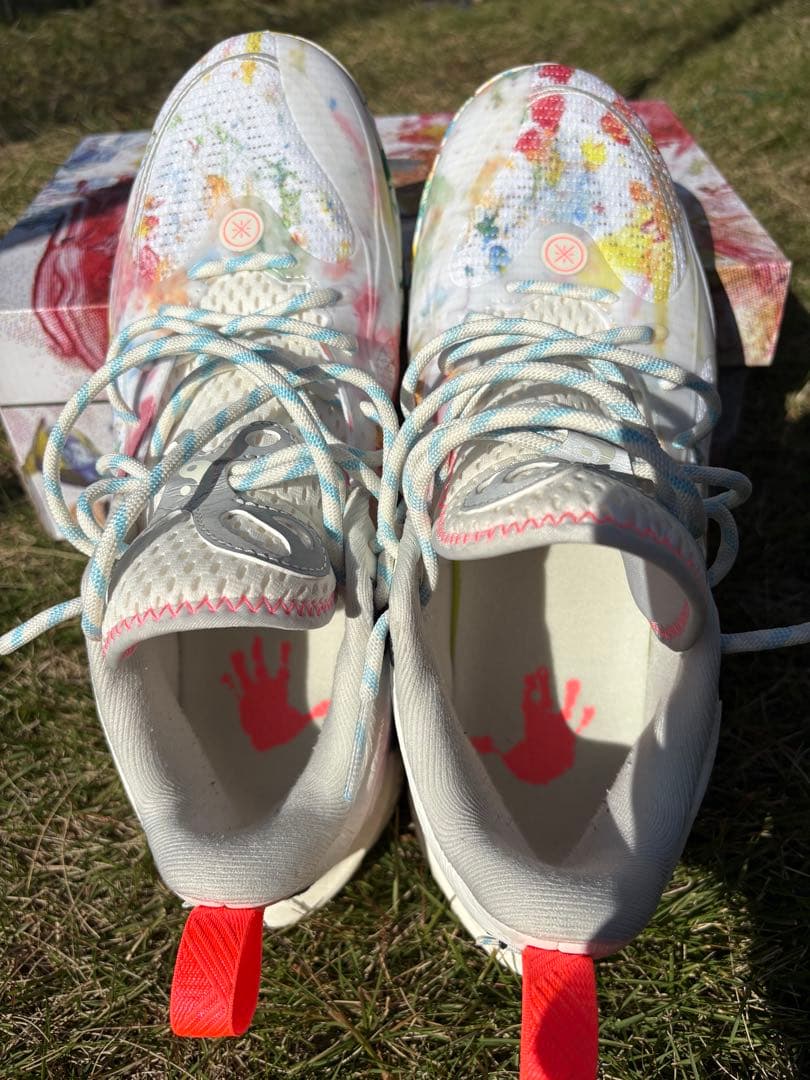 LI-NING ABPV009-3バスケットシューズ ホワイト/マルチカラー