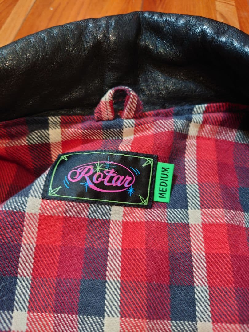 ROTAR ダブルレザーライダースジャケット ブラック M ローター ロンジャン