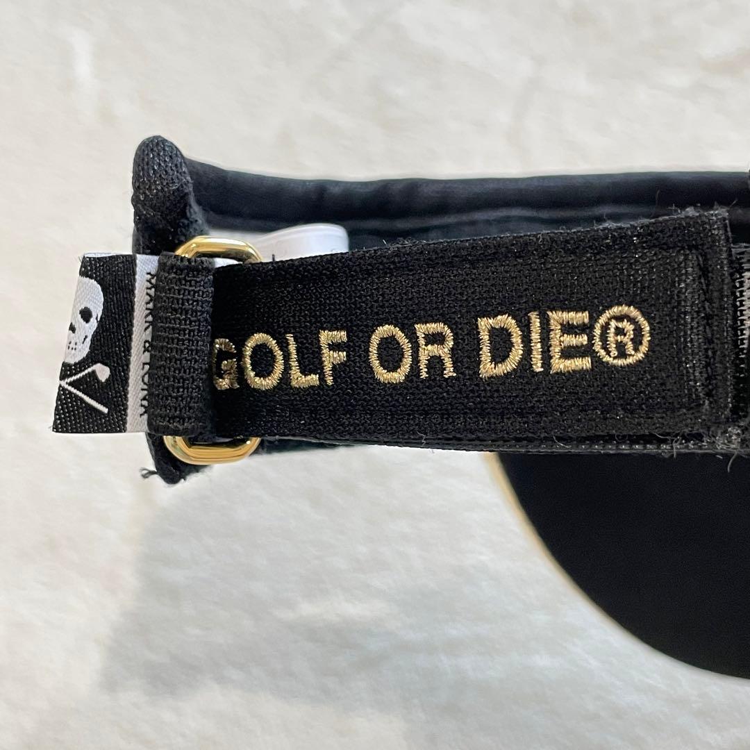 マークアンドロナ　スカル　サンバイザー　ラインストーン　ゴールド金具　ゴルフ　黒