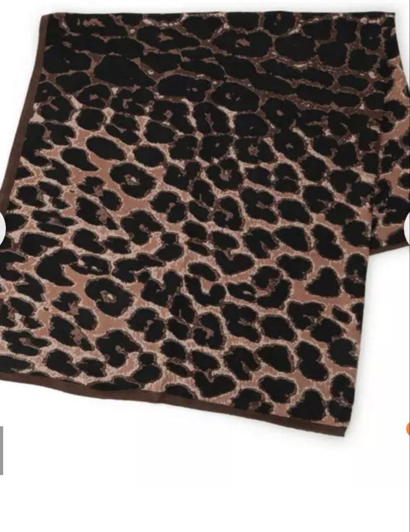 manipuri ヒョウ柄 ストール　コットンシルク