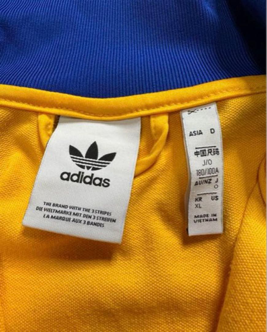 【希少美品】アディダス ジャージ トラックジャケット イエローブルー XL