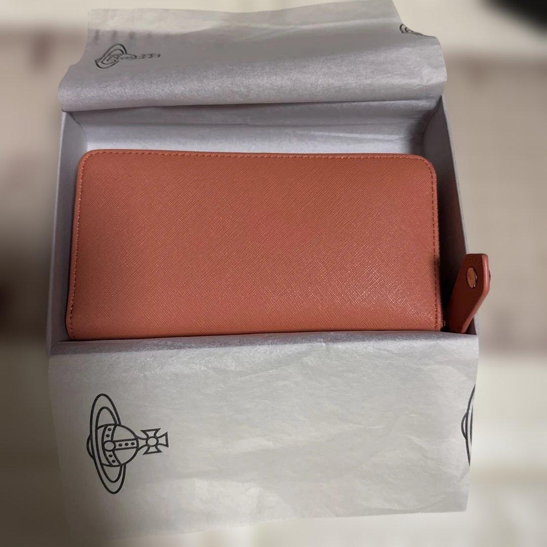 新品ヴィヴィアンウエストウッド 長財布 オレンジ 箱付き