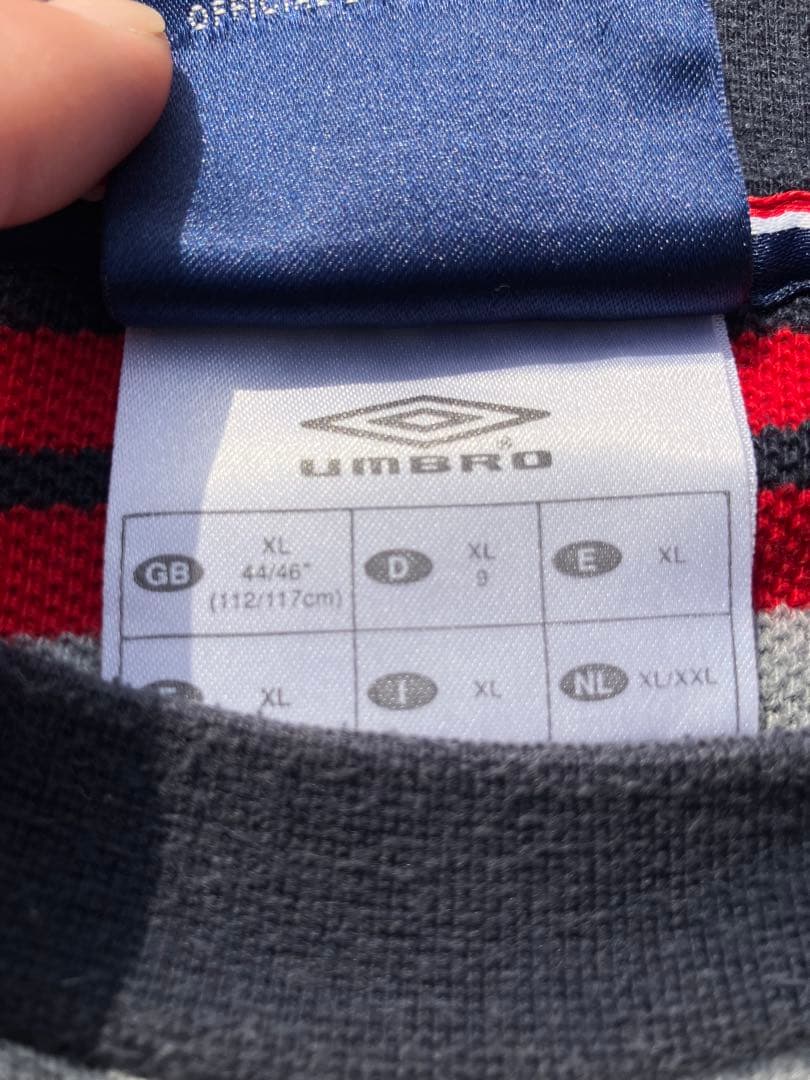 【希少】アンブロxイングランド代表 ボーダースウェットシャツ XL