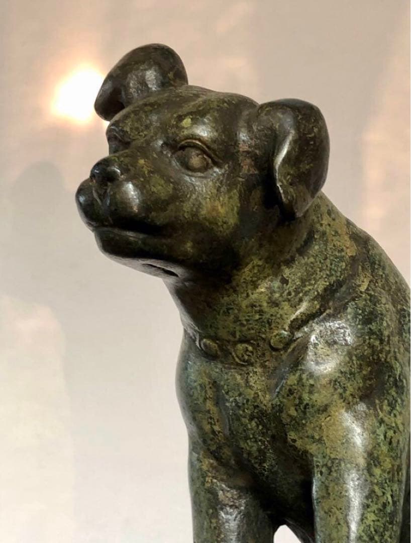 青銅 ビクター 犬の置物 日本ビクター株式会社 ニッパー 犬 VICTOR