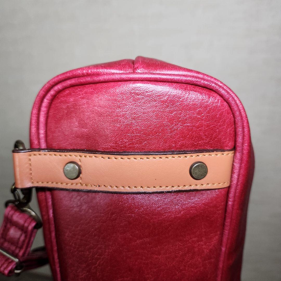 【極美品】木和田 豊岡鞄 ダレスリュック 2Way レッド レザー A4 がま口