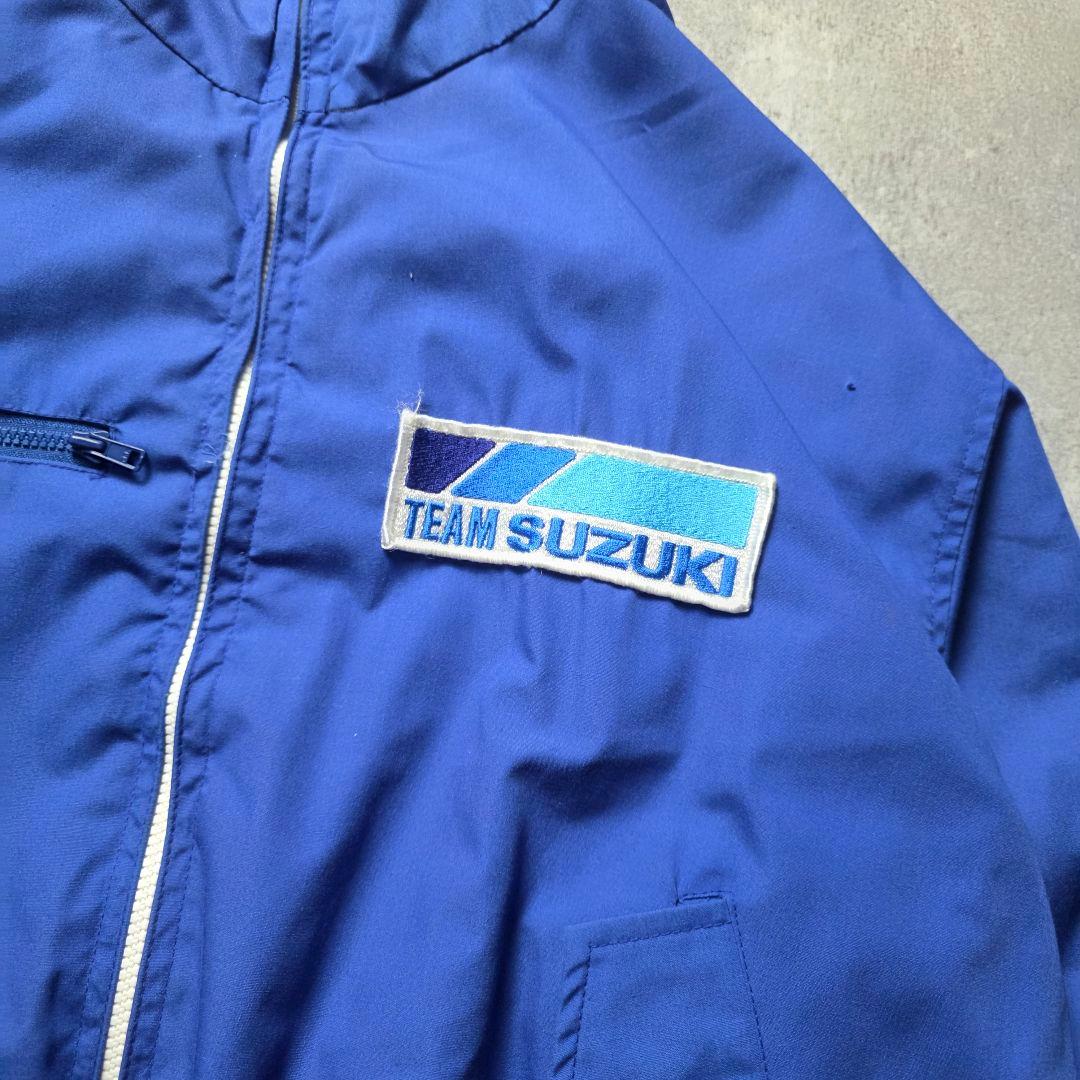 激レアTEAMSUZUKIスズキリバーシブルナイロンジャケット短丈企業ロゴLL