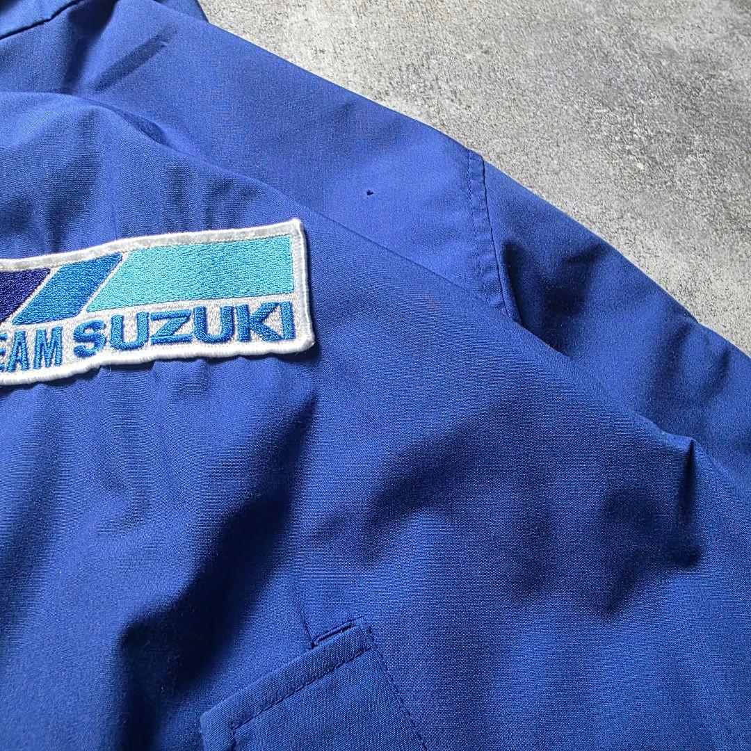 激レアTEAMSUZUKIスズキリバーシブルナイロンジャケット短丈企業ロゴLL