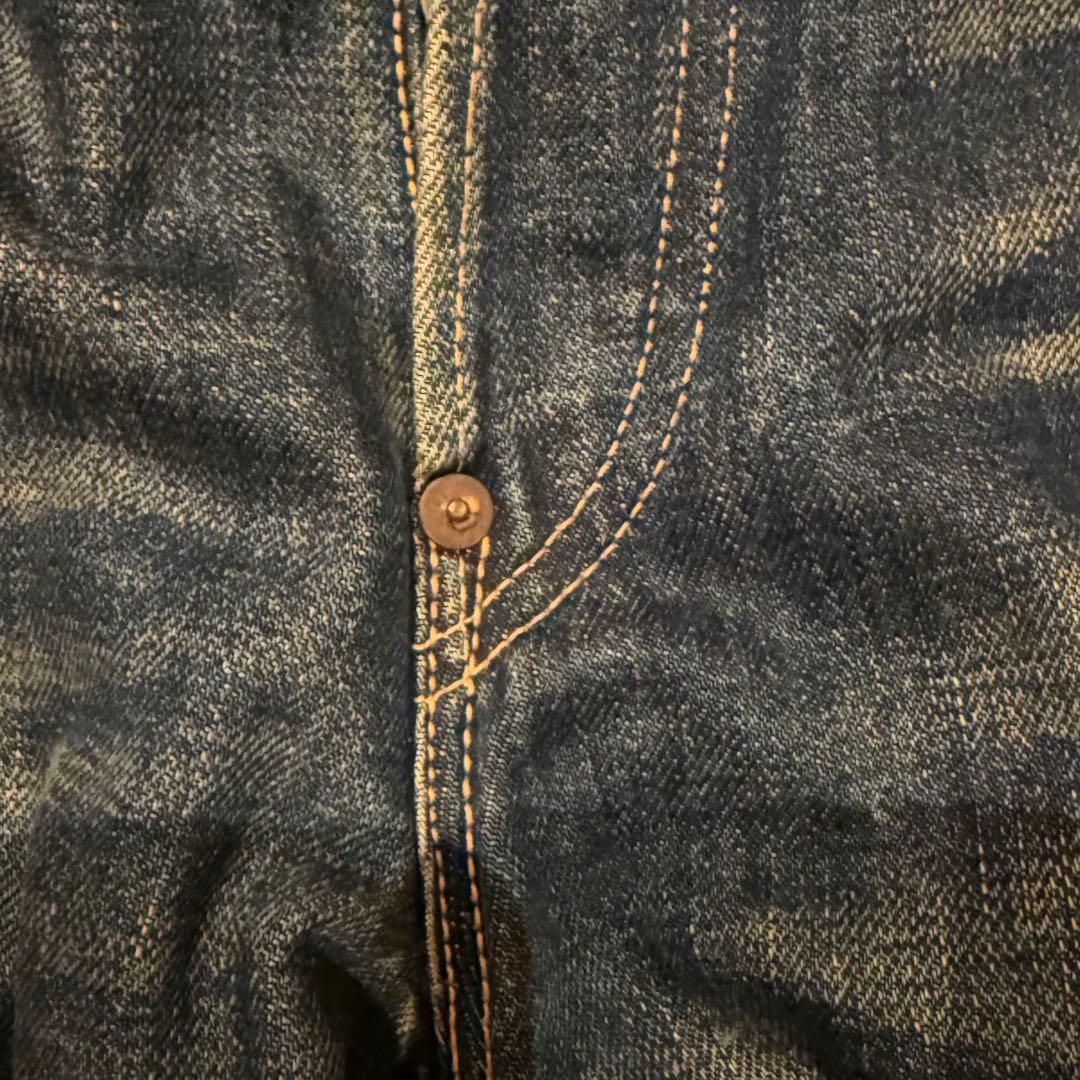 【真紺】LEVI‘S 501XX LVC1937 W35鬼ヒゲ ハチノス
