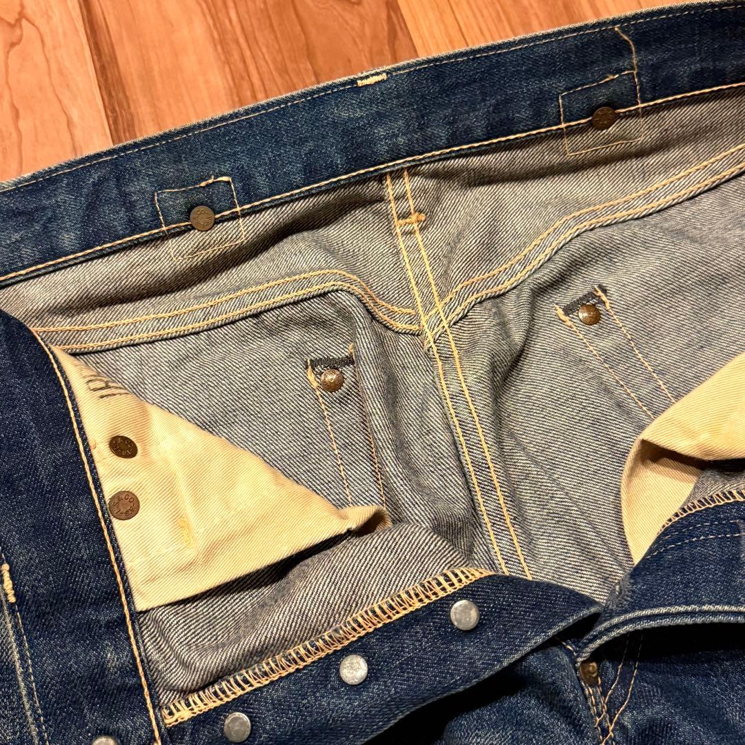 【真紺】LEVI‘S 501XX LVC1937 W35鬼ヒゲ ハチノス