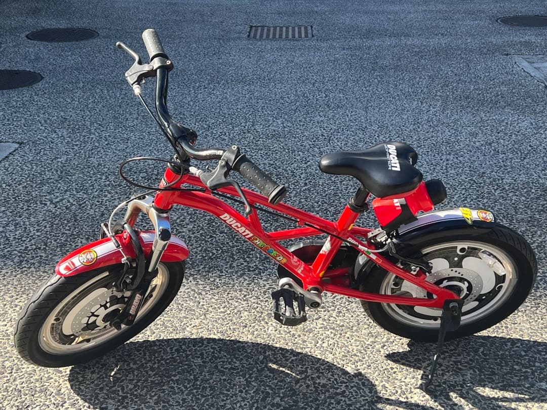 DUCATI ＆BIANCHI コラボ キッズ自転車16インチ イタリアンレッド