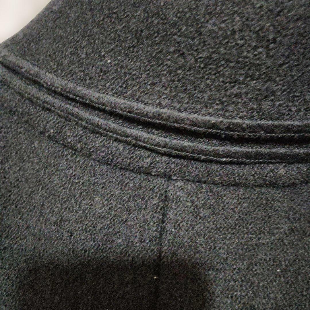 FENDI　Aラインウールロングコート　黒